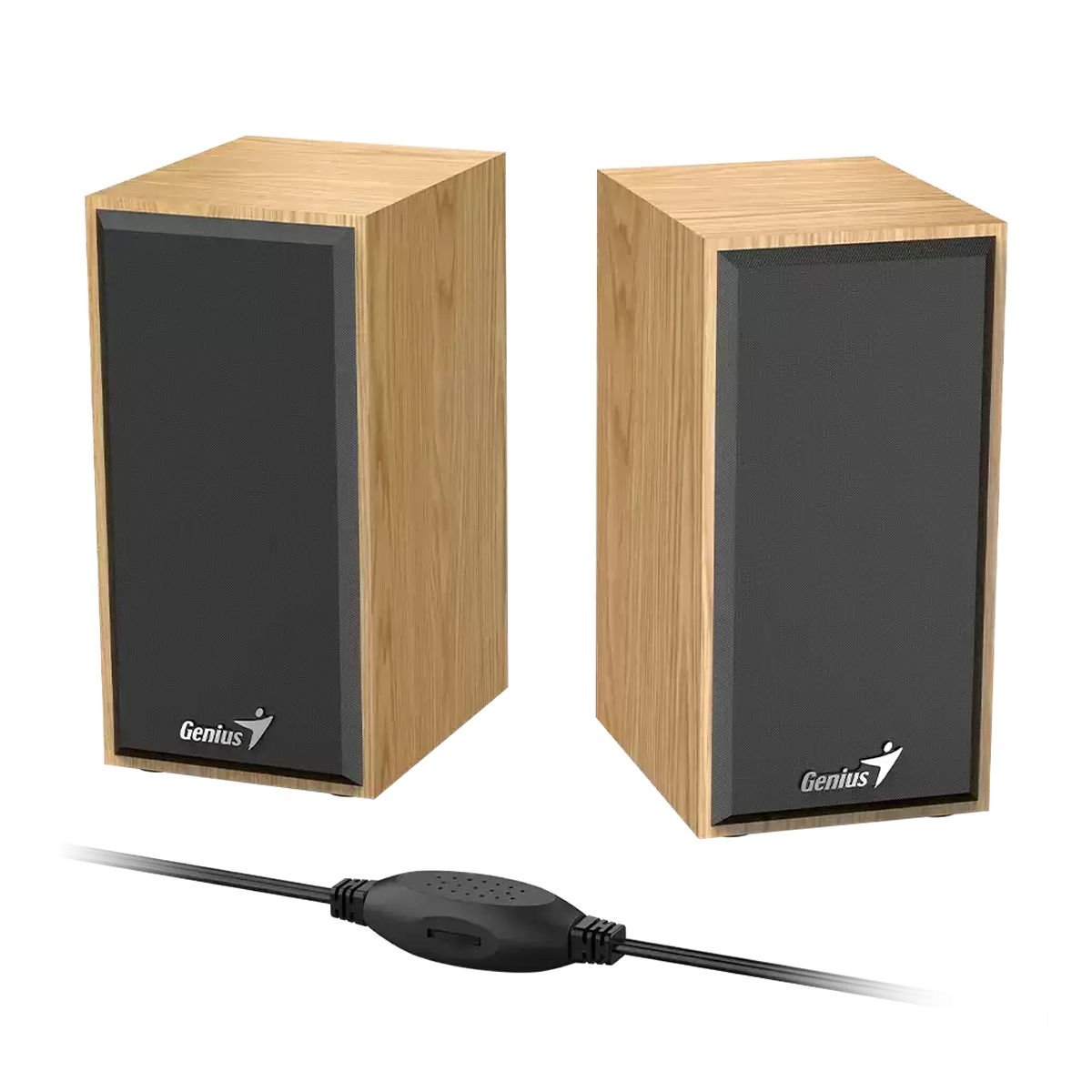 PARLANTES AUDIO PLUG ALIM USB SP-HF180 2.0 6W MADERA CLARO GENIUS